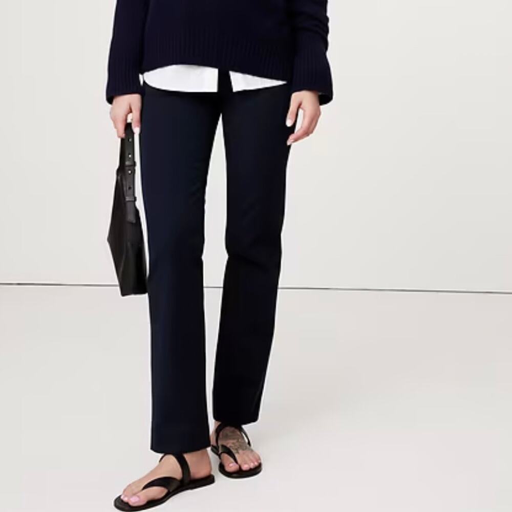 Banana Republic LONG Mid Rise Straight Sloan Pant Navy Blue 8 754557